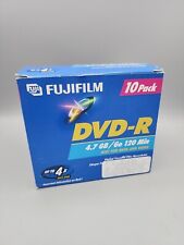 Pacote com 10 discos DVD-R graváveis Fujifilm 4,7GB 120 minutos para dados e vídeo  comprar usado  Enviando para Brazil