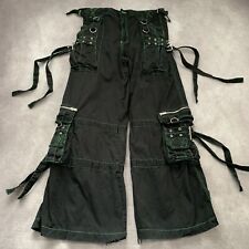 Vintage Tripp NYC Pants Size Mens L Green Black Emo Grunge Daang Goodman Buckle , used for sale  Shipping to South Africa