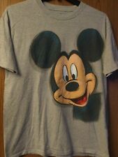 Mickey Mouse (Peeking Around Corner) - Camisa Cinza - 2 Lados - G - WDW/Hanes comprar usado  Enviando para Brazil