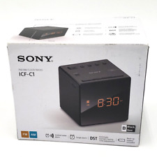 Rádio despertador Sony ICF-C1 AM/FM display LED ICFC1 preto comprar usado  Enviando para Brazil