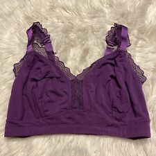 Parfait 38J Bra Purple Comfort Wireless Back Closure Lace Trim for sale  Shipping to South Africa