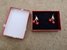 Ladies cherry earrings for sale  BISHOP'S STORTFORD