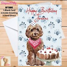 Personalised cockapoo card for sale  WALSALL