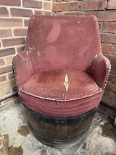 Oak barrel armchair for sale  BURY ST. EDMUNDS