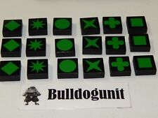 2010 Qwirkle Board Game Replacement All 18 Green Tile Pieces Parts Only for sale  Texarkana