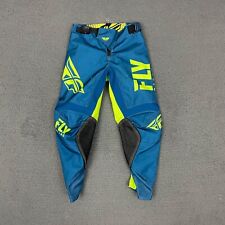 Calça Fly Racing cinética juvenil tamanho 20 almofadas de couro azul BMX motocross esportes comprar usado  Enviando para Brazil