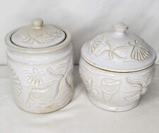 Seashell ceramic canisters for sale  Lavonia