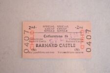 Railway Ticket BTC Cotherstone to Barnard Castle 2nd for sale  Shipping to South Africa