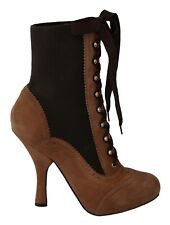 DOLCE & GABBANA Shoes Brown Stretch Suede Ankle High Boots EU39.5 / US9 myynnissä  Leverans till Finland