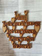 Mum wooden lasercut for sale  Shipping to Ireland