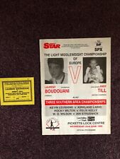 Boxing programme picketts for sale  POOLE