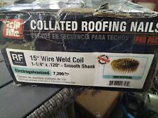 Grip Rite Collated Roofing Nails 15 degWire Weld Coil 1 1/4" x .120 Smooth Shank, used for sale  Shipping to South Africa