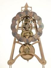 ANTIQUE SKELETON CLOCK fusee 'A' FRAME & 5 SPOKED GEARS restore PENDULUM & FEET for sale  Shipping to South Africa