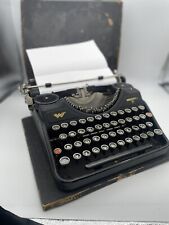 Antique 1935 Continental Wanderer Werke 35 German QWERTZ Typewriter CASE Working for sale  Shipping to South Africa