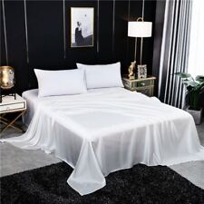 1 peça lençóis de cama de cor sólida, lençóis de seda amoreira natural, casa luxuosa, usado comprar usado  Enviando para Brazil