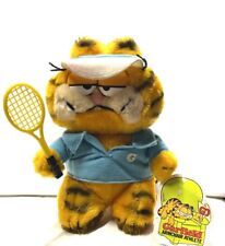 Raquete de tênis Garfield pelúcia vintage 1978, 1981 recheada divertida fazenda braço cadeira atleta, usado comprar usado  Enviando para Brazil