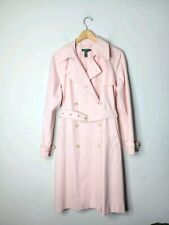 Used, Ralph Lauren Double-Breasted Pink Midi Length Trench Coat Women's Medium for sale  Shipping to South Africa
