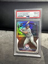 PSA 10 WYATT LANGFORD 1st 2023 Bowman Cromo Draft REFRACTOR Rangers RC GEMA COMO NUEVO segunda mano  Embacar hacia Argentina