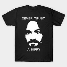 Usado, Camiseta unissex Never Trust a Hippy Funny Face frete escuro dos EUA nova com etiquetas comprar usado  Enviando para Brazil