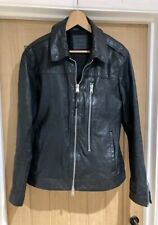 Men’s AllSaints Swithin Leather Jacket RRP £359 Medium for sale  Shipping to South Africa
