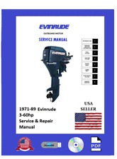 Evinrude Outboard Service Manual 3hp-60hp 1971 thru 1989 2 Stroke PDF for sale  Shipping to South Africa