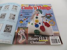 Revista Crafts 'n Things NOV 1997 Decoraciones de Navidad adornos patrones de regalo segunda mano  Embacar hacia Argentina