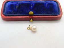 9ct Yellow Gold & Pearl Set Small Drop Pendant Vintage c1970 for sale  Shipping to South Africa