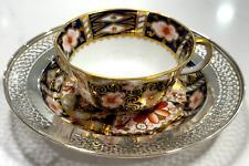 ROYAL CROWN DERBY 1909 IMARI 2451 TEACUP STERLING SILVER RIMMED SAUCER for sale  Shipping to South Africa