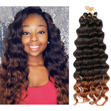 18" Ombre Deep Wave Crochet Braids Ocean Wave Afro Curly Braiding Hair Extension for sale  Shipping to South Africa