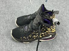 Usado, Zapatos Nike Lebron Niños Juventud Talla 6Y Negro Púrpura Y Amarillo Jaguar BQ5594–004 segunda mano  Embacar hacia Argentina