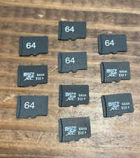 Used, Lot of (10) Mixed Generic 64GB Micro SD Cards  for sale  Shipping to South Africa