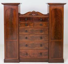 Victorian Mahogany Wardrobe - Antique Turret Closet, used for sale  Shipping to South Africa