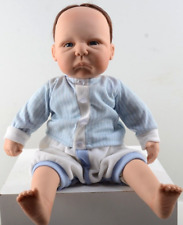Bebê menino estilo renascido (?) Boneca artista Linda Spahic 20” olhos azuis realista 2005, usado comprar usado  Enviando para Brazil