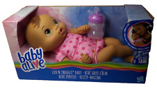 Usado, 2013 Hasbro Luv 'n Snuggle Baby Alive, boneca morena rara com mamadeira comprar usado  Enviando para Brazil