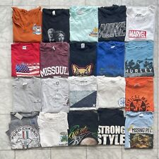 Lote de 20 camisetas gráficas pacote revendedor atacado surf Marvel música usado comprar usado  Enviando para Brazil
