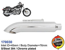 Universal motocicleta silenciador lado curvado para Chopper S / aço cromado comprar usado  Enviando para Brazil