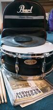 Pearl EKS1455 Steel Snare Drum Kit 14" x 5.5"  & Pearl Drum Rolling Bag + Pad for sale  Shipping to South Africa