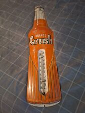 Original Orange Crush Bottle Thermometer With Working Tube  for sale  Shipping to South Africa