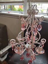 Pink white chandelier for sale  Somerdale