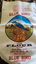 3 Blue Bird Flour Sacks 20lb Empty Great Condition. And Grocery Sack Holder. for sale  Shipping to South Africa