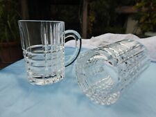 Tiffany & Co Crystal Plaid Beer Mug / Tankards Set of 2 for sale  Shipping to Canada