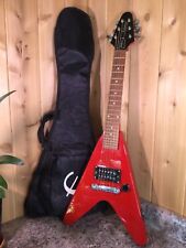 Usado, Guitarra elétrica Epiphone by Gibson Mini Flying V vermelha com estojo não testado com cabo comprar usado  Enviando para Brazil