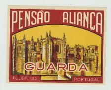 Pensao Alianca - Guarda / Portugal (Vintage Luggage Label) comprar usado  Enviando para Brazil