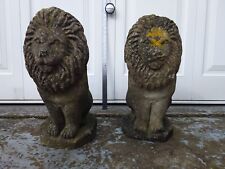 Pair lion garden for sale  ASHFORD