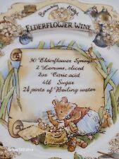 Brambly Hedge Royal Doulton Jill Barklem Recipe Plate Elderflower Wine 2001 Rare, used for sale  Shipping to South Africa