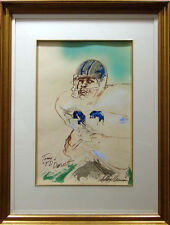 LeRoy Neiman"Tony Dorsett"football Original Watercolor H.Signed by Tony&Neiman for sale  Shipping to Canada