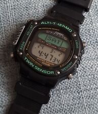 Reloj vintage Casio alt-6000 altímetro termómetro barómetro lcd Japón qw-950 segunda mano  Embacar hacia Argentina