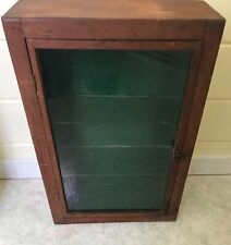 Used, ANTIQUE MEDICINE CABINET GLASS SHELF DOOR WOOD DISPLAY CASES CURIO WALL MOUNT  for sale  Shipping to South Africa