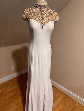 Alyce Paris Long Formal Dress - White with Beaded Top, Size 6 for sale  Shipping to South Africa
