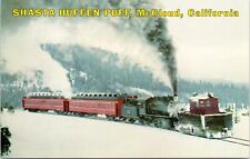 McCloud CA Shasta Huffen Puff Train Engine #25 In Snow California Postcard A520 for sale  Shipping to South Africa